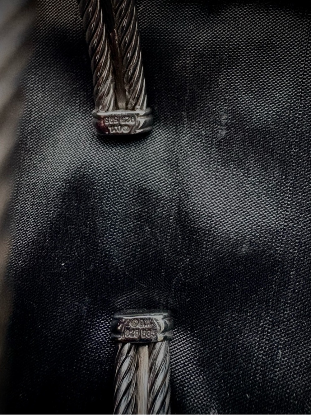 David Yurman Multi-Row Cable Bracelet with Pavé diamonds - Picture 3 of 3